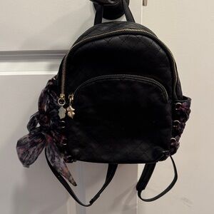 Betsey Johnson Black Quilted Backpack